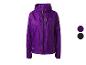Veste de course violette pour femme avec détails réfléchissants et deux options de couleur.