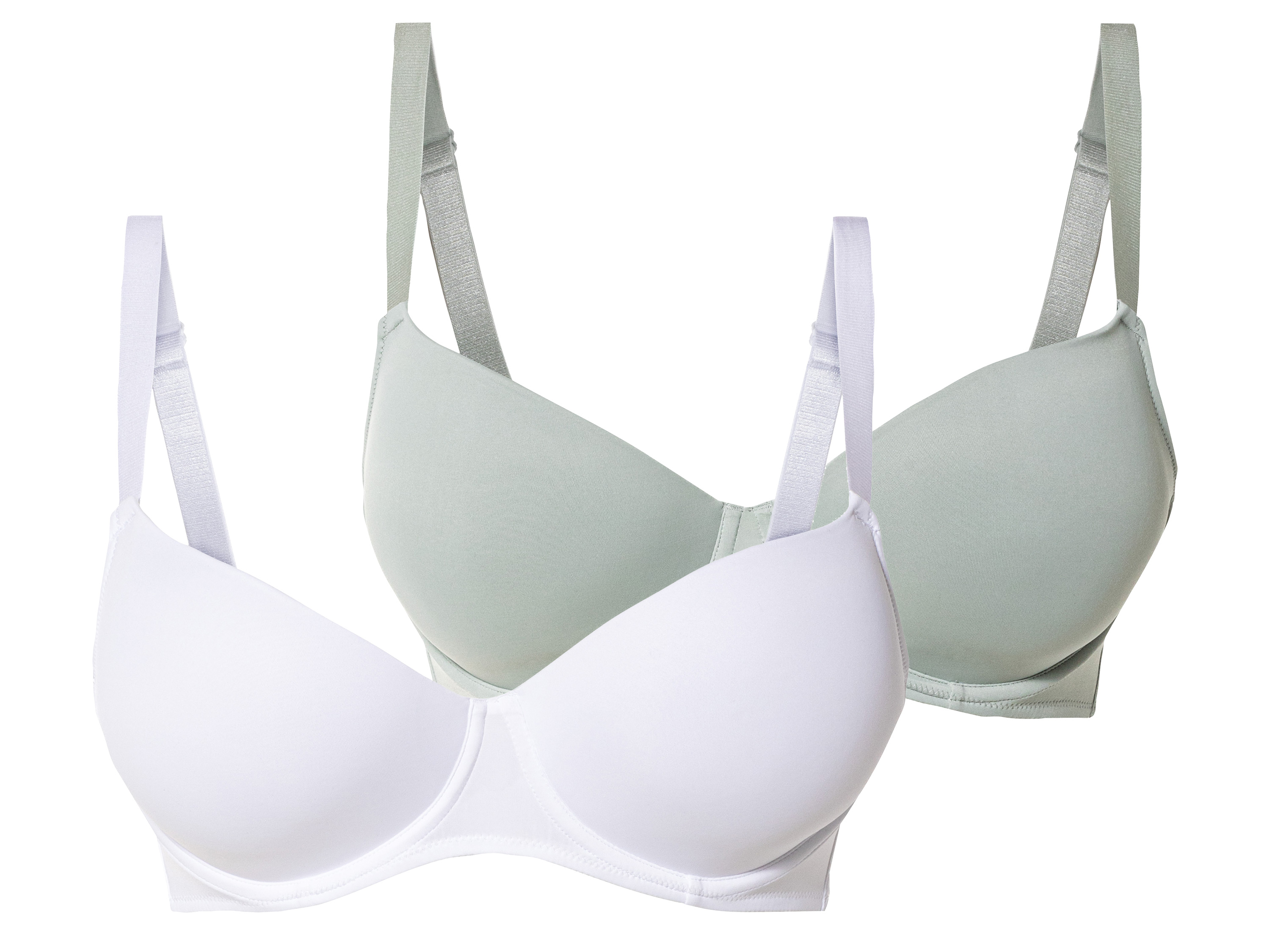 esmara® Lot de 2 soutiens-gorge à armature femme (menthe/blanc)