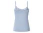 Débardeur femme bleu clair avec dentelle, vue de dos
