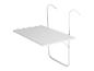 Table pliante murale blanche avec tablette.