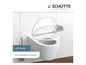 Un abattant de toilette blanc avec fonction soft-close de Schütte.