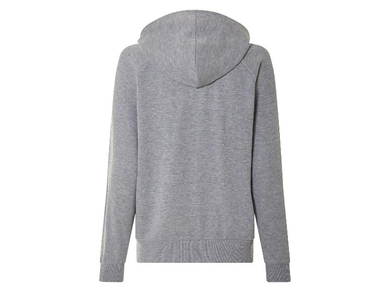 Sweat-shirt à capuche gris uni.