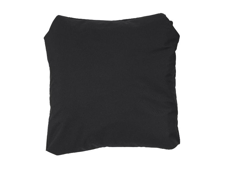 Coussin ou oreiller rectangulaire noir sur fond blanc