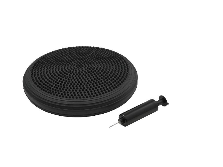 Coussin d'équilibre noir avec pompe