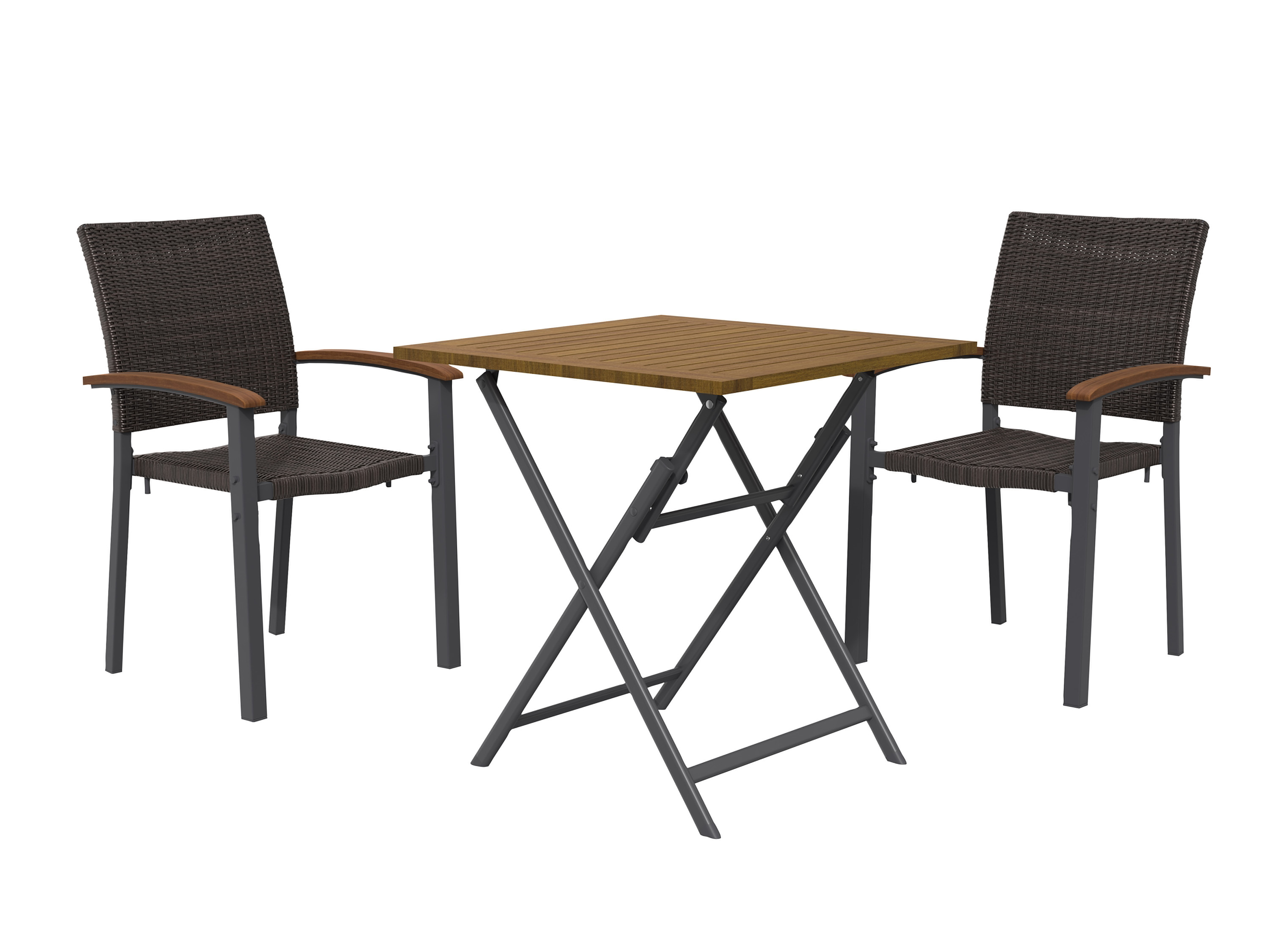 LIVARNO home Table pliante + Chaises empilables Valencia