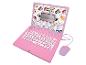 Un ordinateur portable jouet rose Disney Princess Lexibook avec une souris.