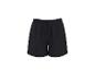 Shorts noirs pour femme avec taille froncée et cordon de serrage