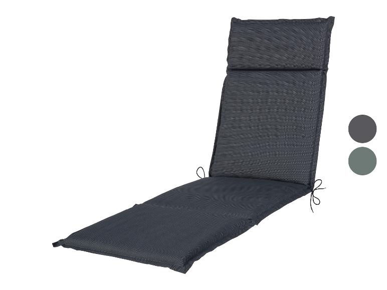 Coussin de chaise longue gris foncé avec attaches, avec deux échantillons de couleur