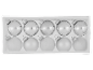Lot de dix boules de Noël argentées et blanc mat, cinq brillantes et cinq mates.
