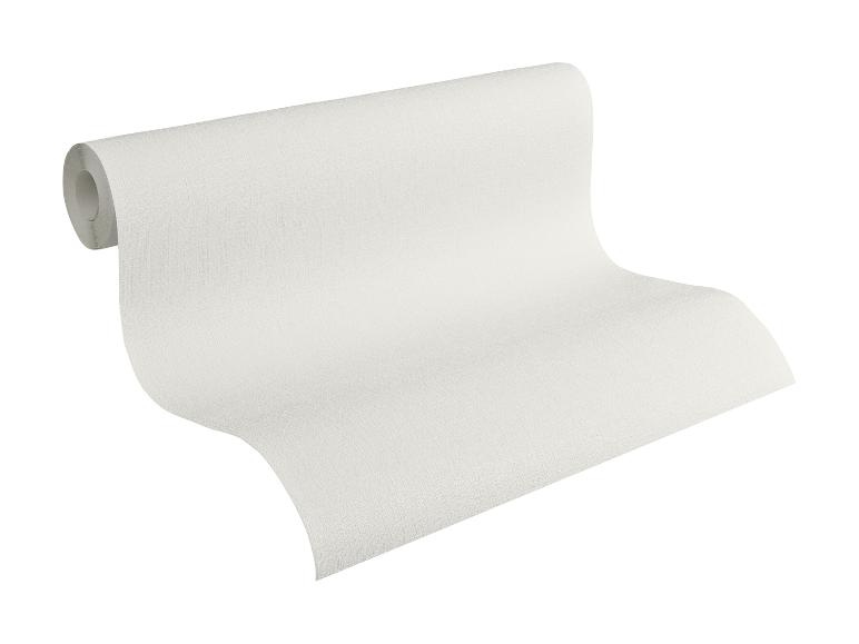 Rouleau de papier peint blanc texturé se déroulant en diagonale