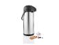 Thermos isotherme en acier inoxydable, biscuits et sachet de thé.