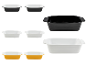 Plats de cuisson en céramique de différentes couleurs et tailles