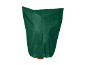 Housse verte pour plantes pour protection hivernale, couvrant un pot.