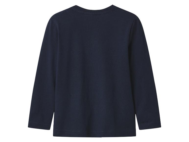 T-shirt à manches longues bleu foncé, vue de dos