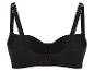 Soutien-gorge noir avec bretelles réglables.
