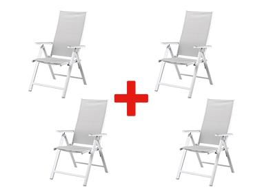 LIVARNO home Lot de 4 fauteuils HOUSTON