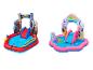 Piscines gonflables Spiderman et Princesses Disney avec toboggans.