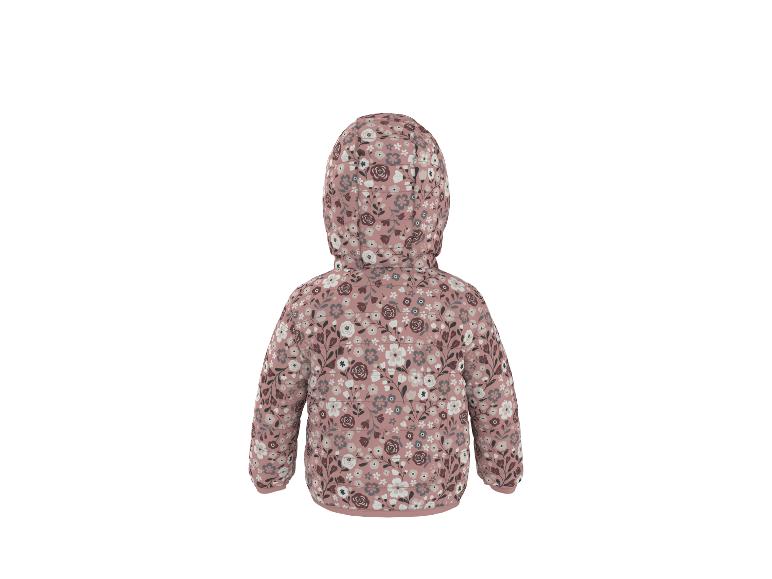 Veste enfant rose à motif floral, vue de dos