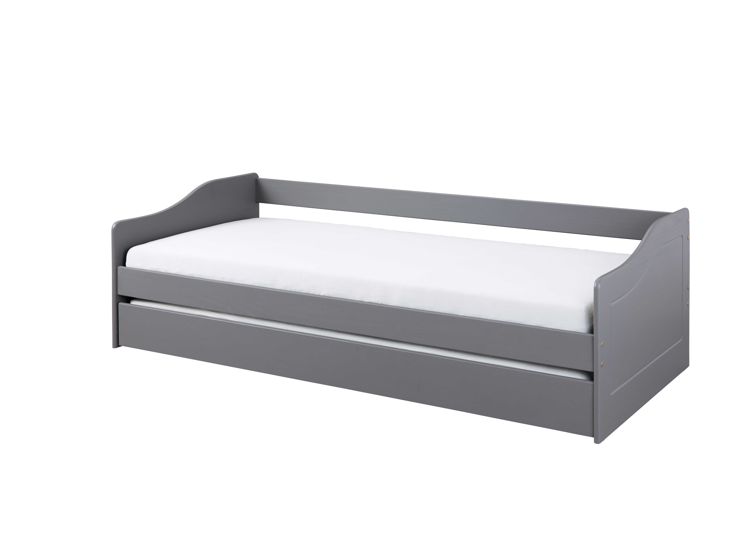 Inter Link Lit banquette Leonie, 90 x 190 cm ou 90 x 200 cm (gris, 90 X 200 CM)