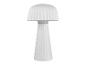 Lampe de table blanche moderne en forme de champignon.