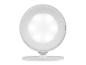Un miroir rond blanc avec éclairage