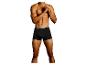 Homme torse nu en boxer noir Reebok