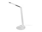 Une lampe de bureau blanche avec un bras flexible.