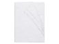 Couette blanche matelassée avec un motif ondulé, pliée pour la présentation.