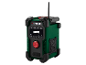 Radio portable Parkside avec antenne, écran LCD et boutons de commande.