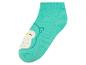 Chaussettes turquoise à motif hibou pour enfant.