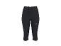 Capri de sport noirs pour femmes avec cordon de serrage à la taille et logo.