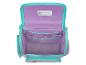Sac à dos violet et turquoise Frozen avec compartiments intérieurs.