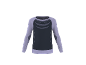 T-shirt de sport homme à manches longues, gris foncé avec détails violet clair