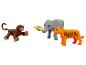 Jouets Playmobil: un tigre, un éléphant et un singe.