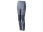 Leggings de sport gris avec des détails gris foncé.