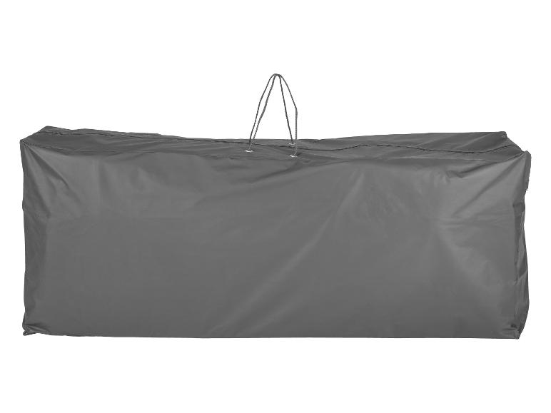 Housse de protection grise pour mobilier de jardin avec cordons