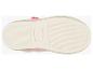 Chaussure enfant rose avec semelle blanche et taille 23 imprimée sur la semelle.
