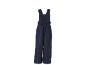 Salopette-pantalon bleue pour enfant avec bretelles réglables et taille élastique.