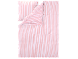 Parure de lit rayée rose avec taie d'oreiller et housse de couette