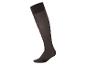 Chaussette de compression noire avec talon et pointe renforcés.
