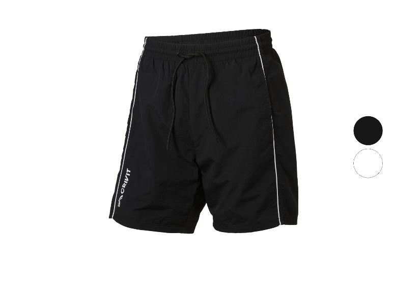 Shorts homme Crivit noirs avec rayures blanches et cordon de serrage