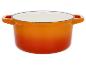Cocotte orange en fonte.