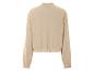 Sweat à capuche beige à manches longues avec poignets élastiques