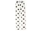 Pantalon de pyjama blanc à pois noirs.