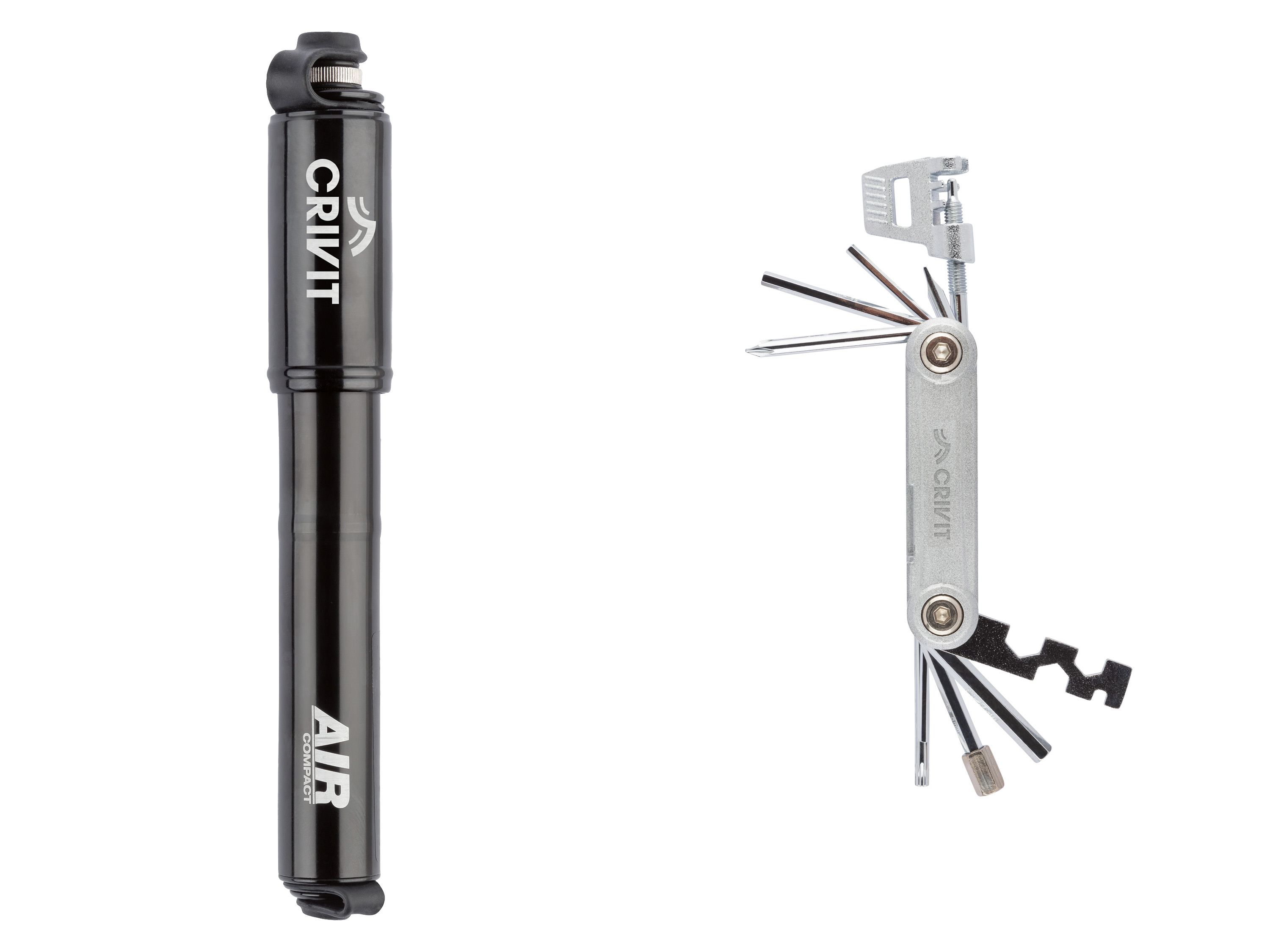 CRIVIT Mini pompe ou outil multifonction pour vélo