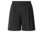 Short noir pour femme avec taille élastique et plis.