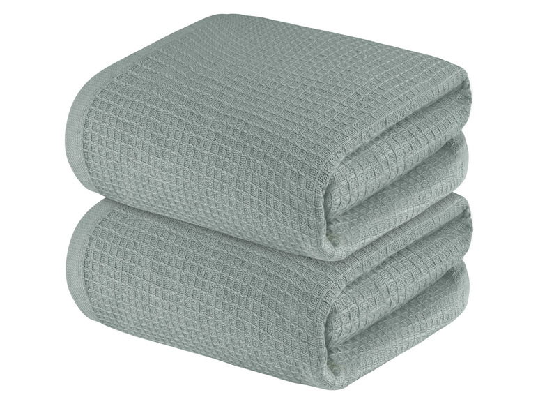 Aller en mode plein écran : LIVARNO home Lot de 2 serviettes de douche, 50 x 100 cm - Image 8