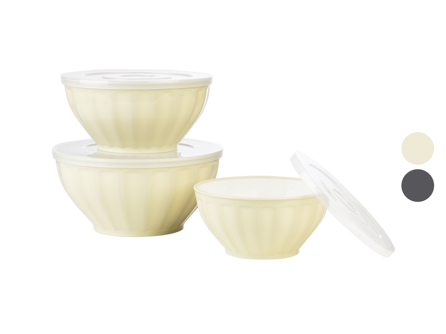 ERNESTO® Set de saladiers avec couvercle, 3 pièces