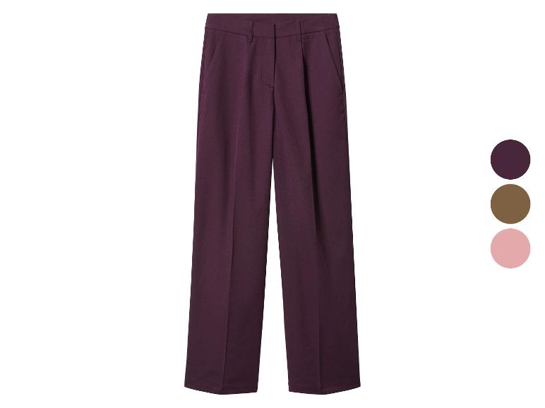 Pantalon violet foncé plissé avec échantillons de couleurs