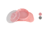 Bol Twistshake rose pour bébé avec couvercle et dessous de plat en silicone.